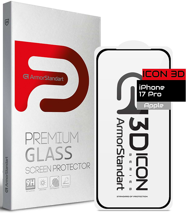 Фото - Захисне скло для смартфону Armorstandart Icon 3D for Apple iPhone 17 Pro (ARM86411) Фото - Захисне скло для смартфону Armorstandart Icon 3D for Apple iPhone 17 Pro (ARM86411)