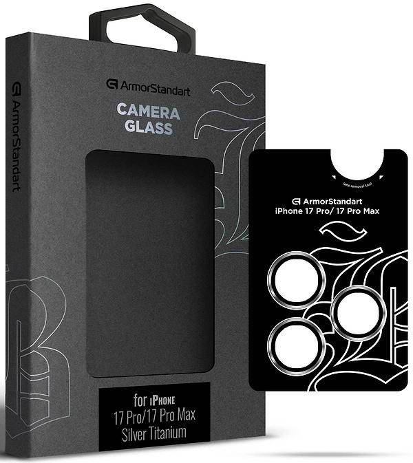 Фото - Защитное стекло для смартфона Armorstandart для камеры Supreme BI for iPhone 17 Pro/17 Pro Max Silver (ARM86438)
