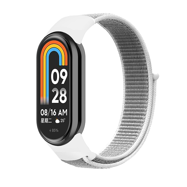 Фото - Ремінець для фітнес-браслету Armorstandart for Xiaomi Smart Band 10/9/8 White/Grey (ARM86904)