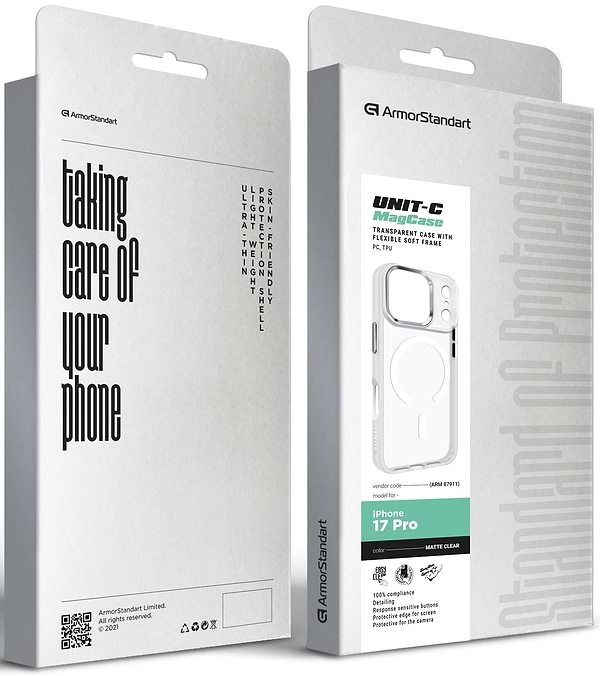 Фото - Чохол для смартфону Armorstandart Unit-C MagCase for Apple iPhone 17 Pro Matte Clear (ARM87911)