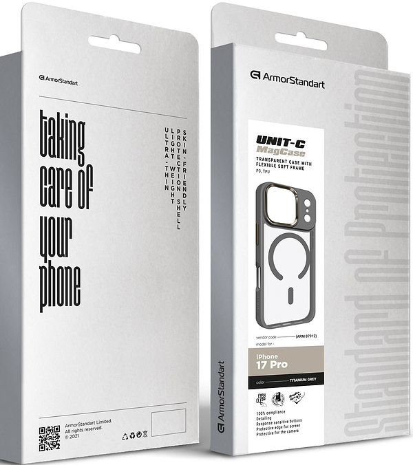 Фото - Чохол для смартфону Armorstandart Unit-C MagCase for Apple iPhone 17 Pro Titanium Grey (ARM87912)
