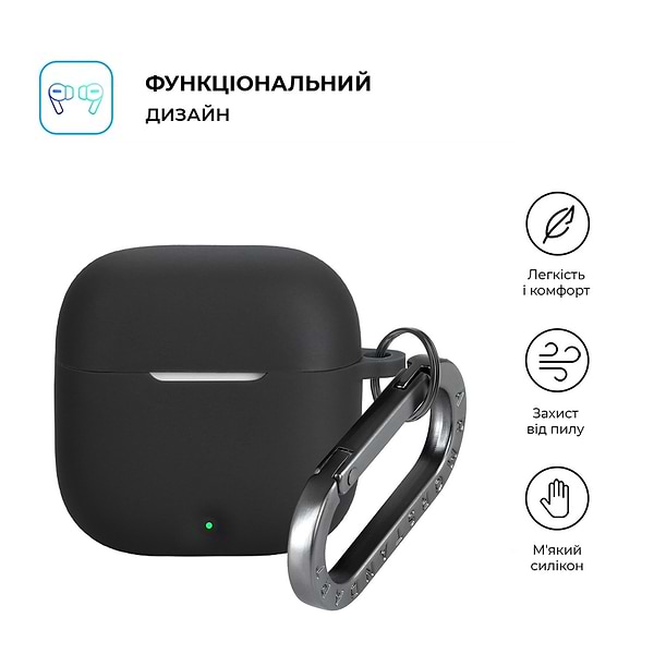 Фото - Уцінка - Чохол для навушників Armorstandart Hang Case for OPPO Enco Buds3 Black (ARM88030)