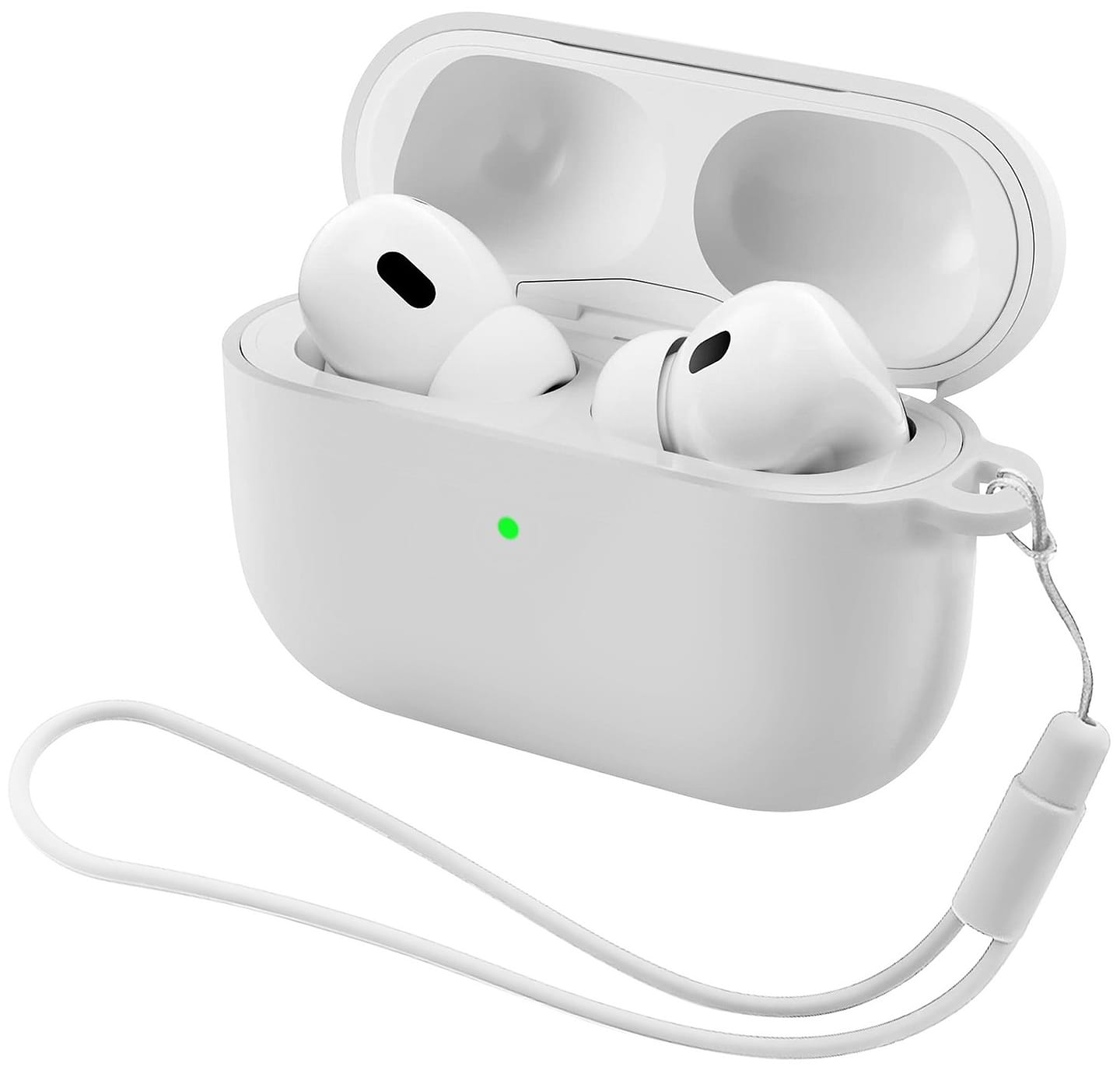 Чохол для навушників Armorstandart Silicone Case with straps for Apple Airpods Pro 3 White (ARM88301) - Фото 1
