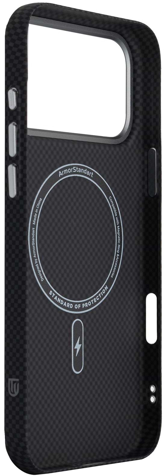 Фото - Уценка - Чехол для смартфона Armorstandart LikeCarbon2 MagCase for Apple iPhone 17 Pro Kevlar Black (ARM88378)