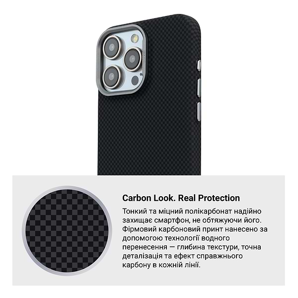 Фото - Чехол для смартфона Armorstandart LikeCarbon2 MagCase for Apple iPhone 16 Pro Kevlar Black (ARM88381)