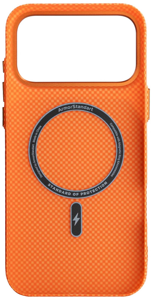 Фото - Чохол для смартфону Armorstandart LikeCarbon2 MagCase for Apple iPhone 17 Pro Max Kevlar Orange (ARM88555)