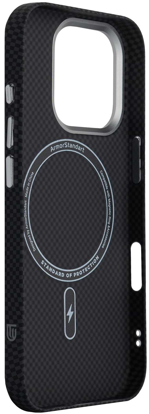 Фото - Чехол для смартфона Armorstandart LikeCarbon2 MagCase for Apple iPhone 15 Pro Kevlar Black (ARM88589)