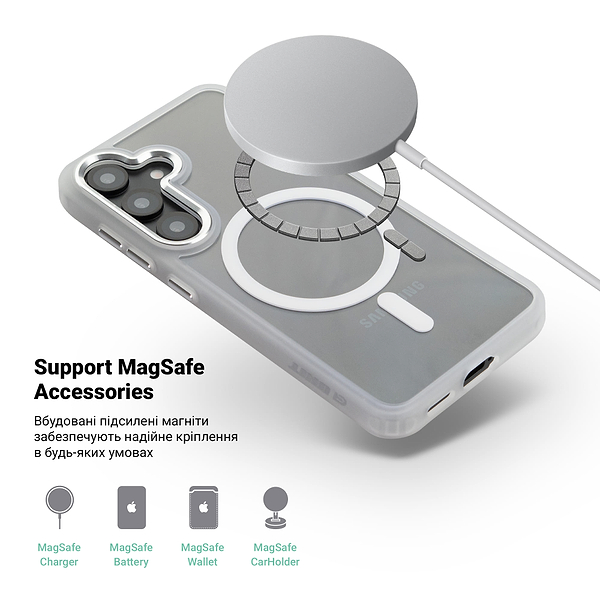 Фото - Чехол для смартфона Armorstandart Unit MagCase for Samsung Galaxy S26 5G Matte Clear (ARM88802)