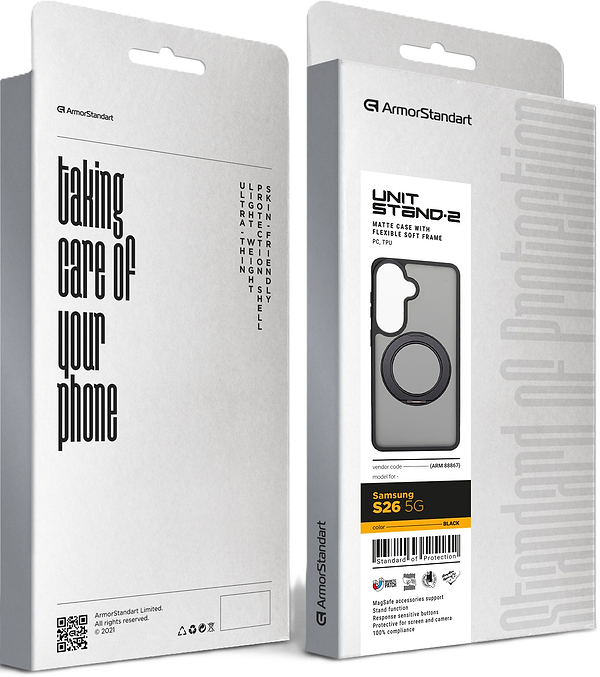Фото - Чехол для смартфона Armorstandart Unit Stand2 for Samsung S26 5G Black (ARM88867)