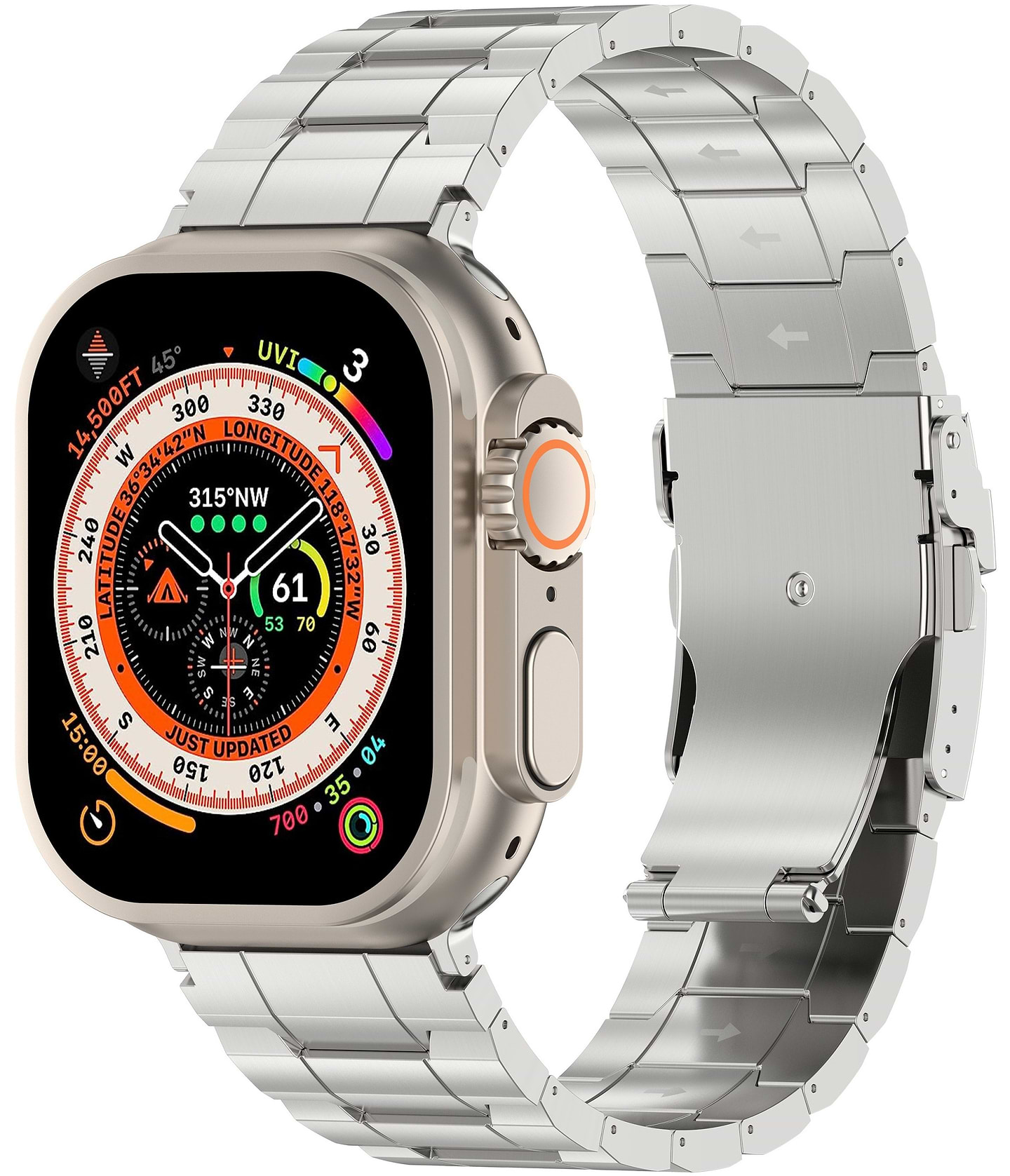 Ремешок для смарт-часов Armorstandart Metal for Apple Watch 42 (Series 11-10)/41/40/38 Silver (ARM88947)