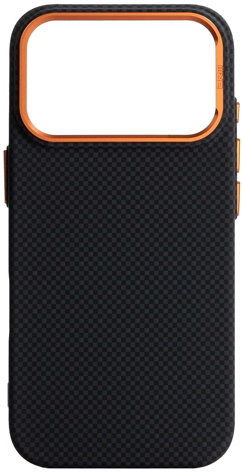 Чохол для смартфону Armorstandart LikeCarbon2 SE MagCase for Apple iPhone 17 Pro Kevlar Black Orange (ARM89164) - Фото 1