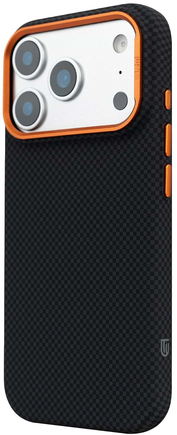 Фото - Чохол для смартфону Armorstandart LikeCarbon2 SE MagCase for Apple iPhone 17 Pro Max Kevlar Black Orange (ARM89165)