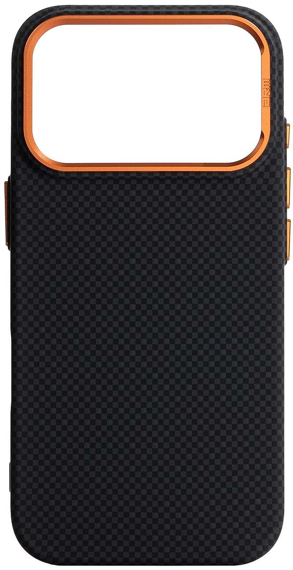 Фото - Чохол для смартфону Armorstandart LikeCarbon2 SE MagCase for Apple iPhone 17 Pro Max Kevlar Black Orange (ARM89165)