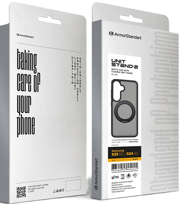 Фото - Чехол для смартфона Armorstandart Unit Stand2 for Samsung S25 5G / S24 5G Black (ARM89559)