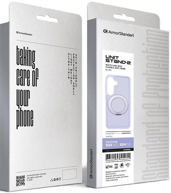 Фото - Чохол для смартфону Armorstandart Unit Stand2 for Samsung S25 5G / S24 5G Lavender (ARM89561)