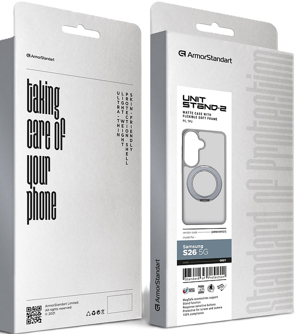 Фото - Чехол для смартфона Armorstandart Unit Stand2 for Samsung S26 5G Grey (ARM89957)