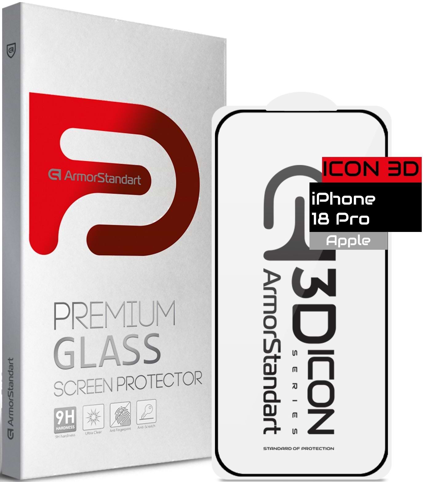Захисне скло для смартфону Armorstandart Icon 3D for Apple iPhone 18 Pro (ARM91933)