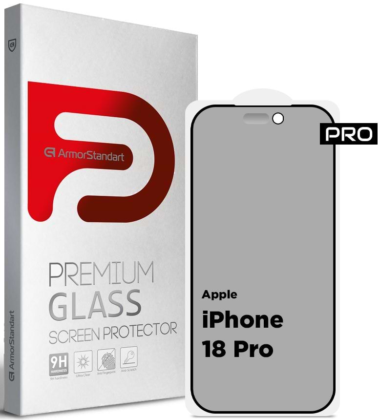 Захисне скло для смартфону Armorstandart Pro Anti-spy Matte for Apple iPhone 18 Pro (ARM92431)