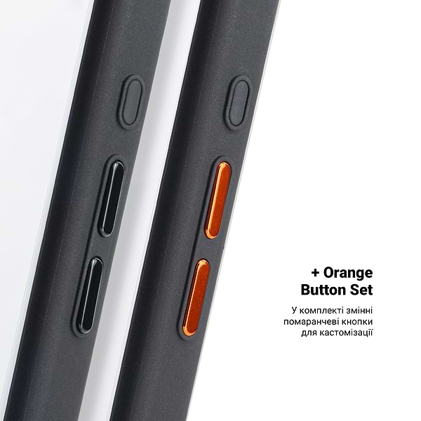 Фото - Чехол для смартфона Armorstandart Unit MagCase for Apple iPhone 17 Black + Orange Button Set (ARM90579)