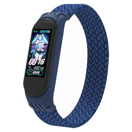 Ремінець для фітнес-браслету Armorstandart Braided Solo Loop for Xiaomi Mi Band 7/6/5/4 Blue size S (ARM59178)