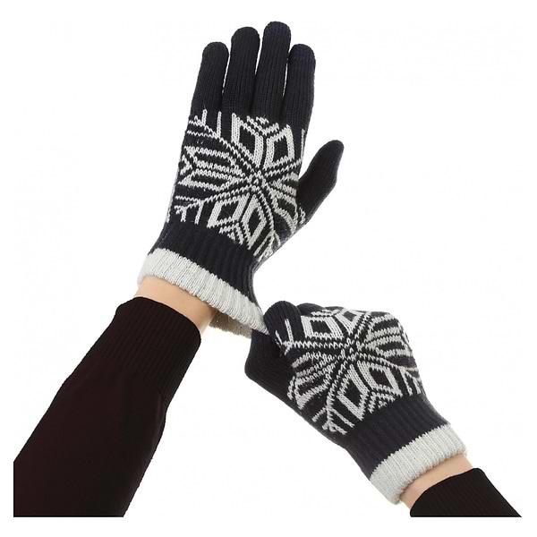 Фото - Перчатки для сенсорных экранов Armorstandart Touch Gloves Snowflake с орнаментом Blue (ARM59994)