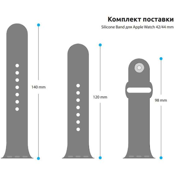 Фото - Ремінець для смарт-годинника Armorstandart Sport Band (3 Straps) for Apple Watch 42/44/45/49mm  Blue (ARM65089)