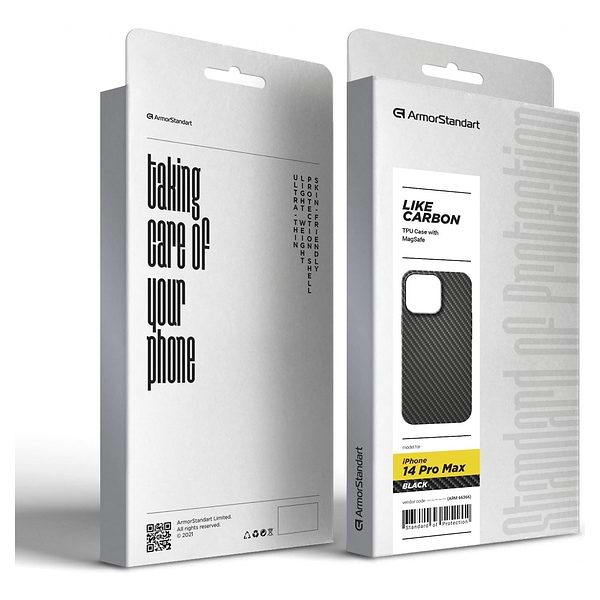 Фото - Чохол для смартфону Armorstandart LikeCarbon MagCase for Apple iPhone 14 Pro Max Black (ARM66366)
