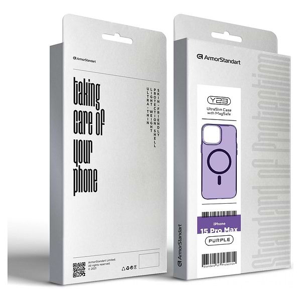 Фото - Чохол для смартфону Armorstandart Y23 MagSafe for Apple iPhone 15 Pro Max Transparent Purple (ARM68569)
