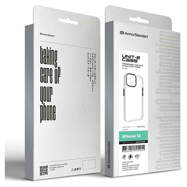 Фото - Чехол для смартфона Armorstandart UNIT2 for Apple iPhone 13 Matte Clear (ARM74796)
