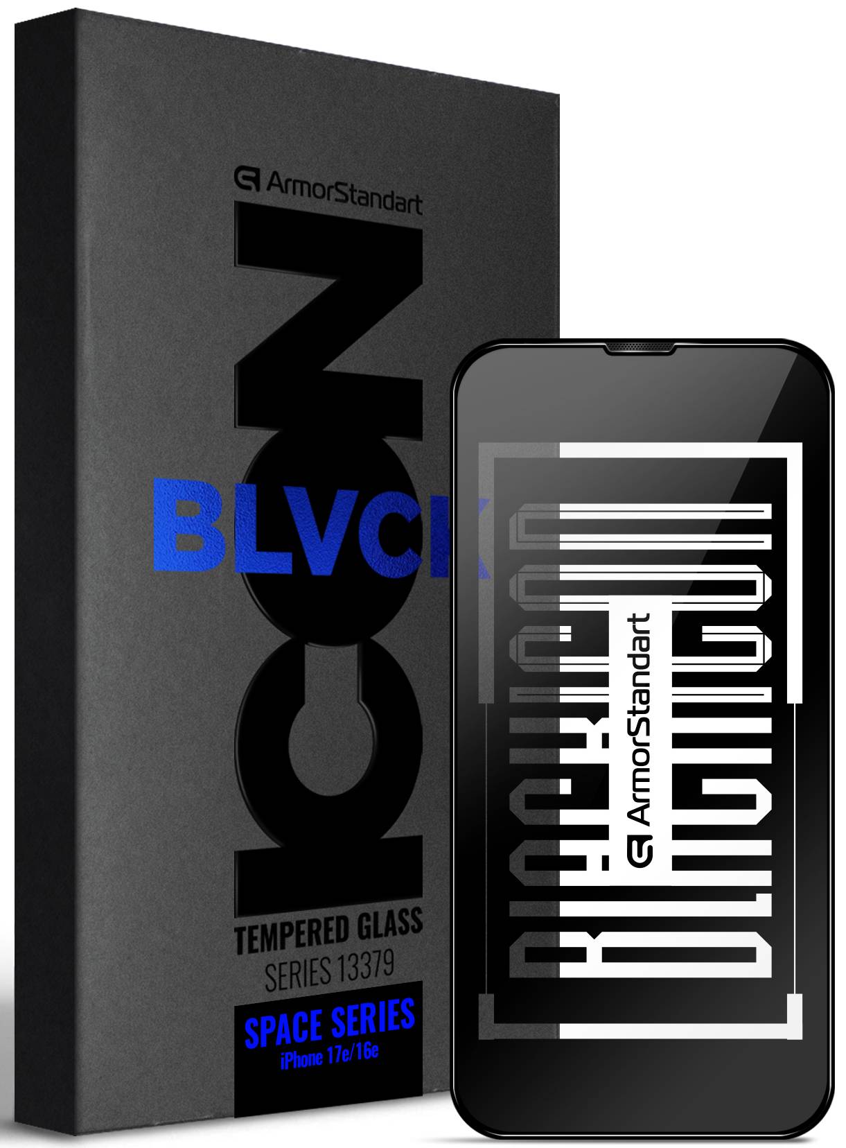Захисне скло для смартфону Armorstandart Space Black Icon for Apple iPhone 17e/16e (ARM84133)