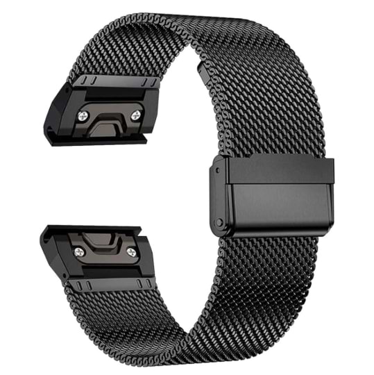 Ремінець для смарт-годинника Armorstandart Flat Milanese for Garmin 20 mm Black (ARM85728)