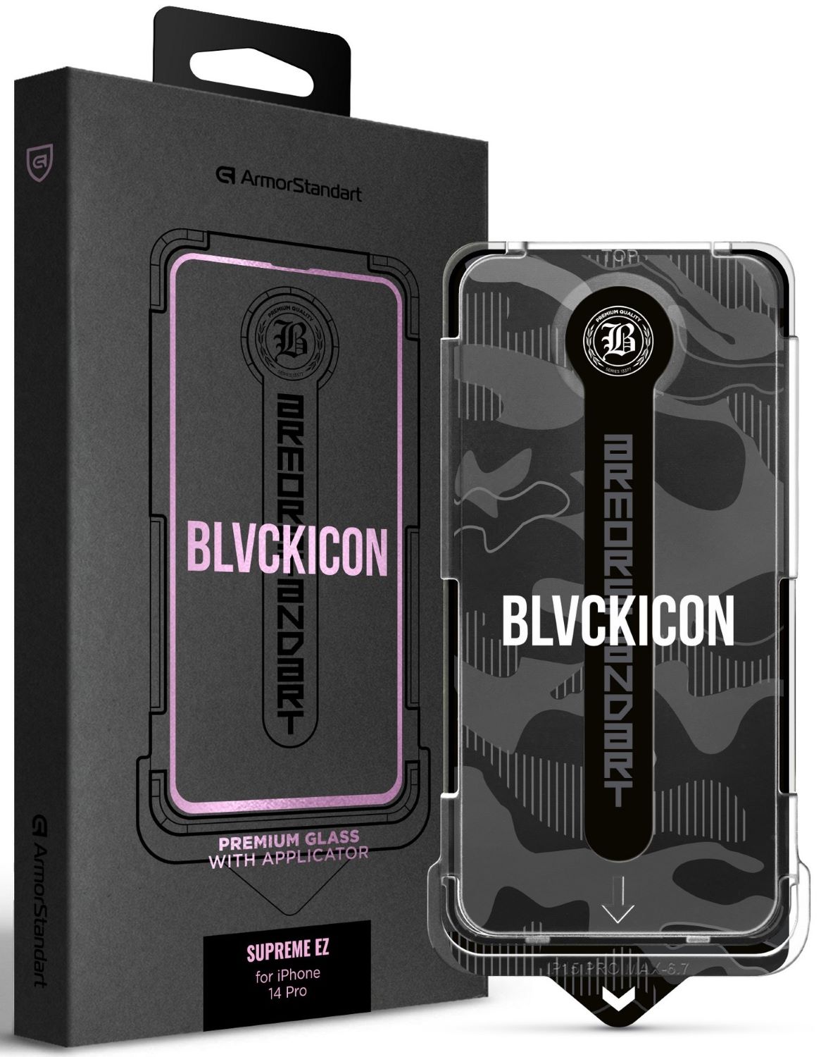 Защитное стекло для смартфона Armorstandart Black Icon Supreme EZ for iPhone 14 Pro (ARM79259)