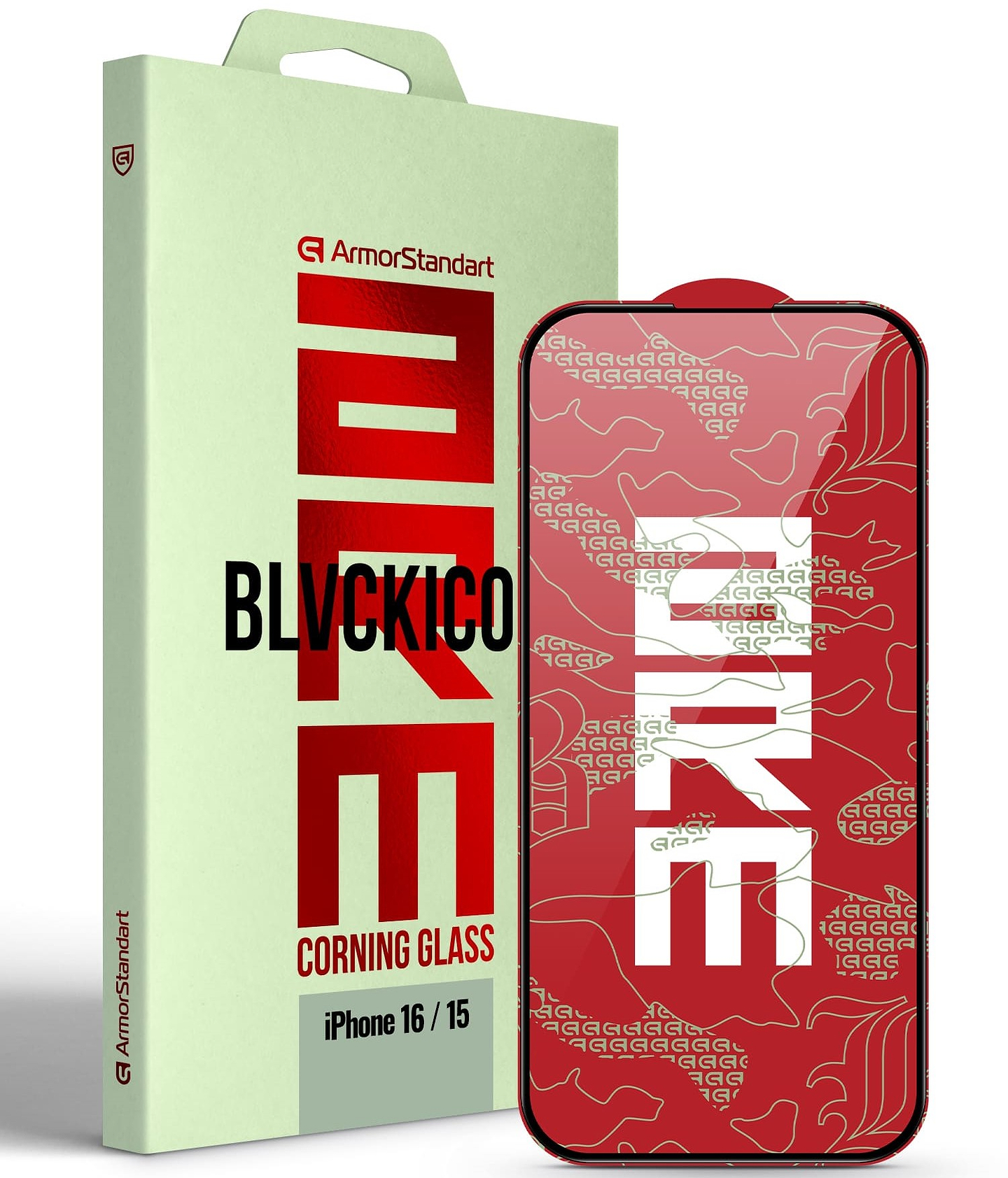 Защитное стекло для смартфона Armorstandart Corning Black Icon for Apple iPhone 16 / 15 (ARM79552)