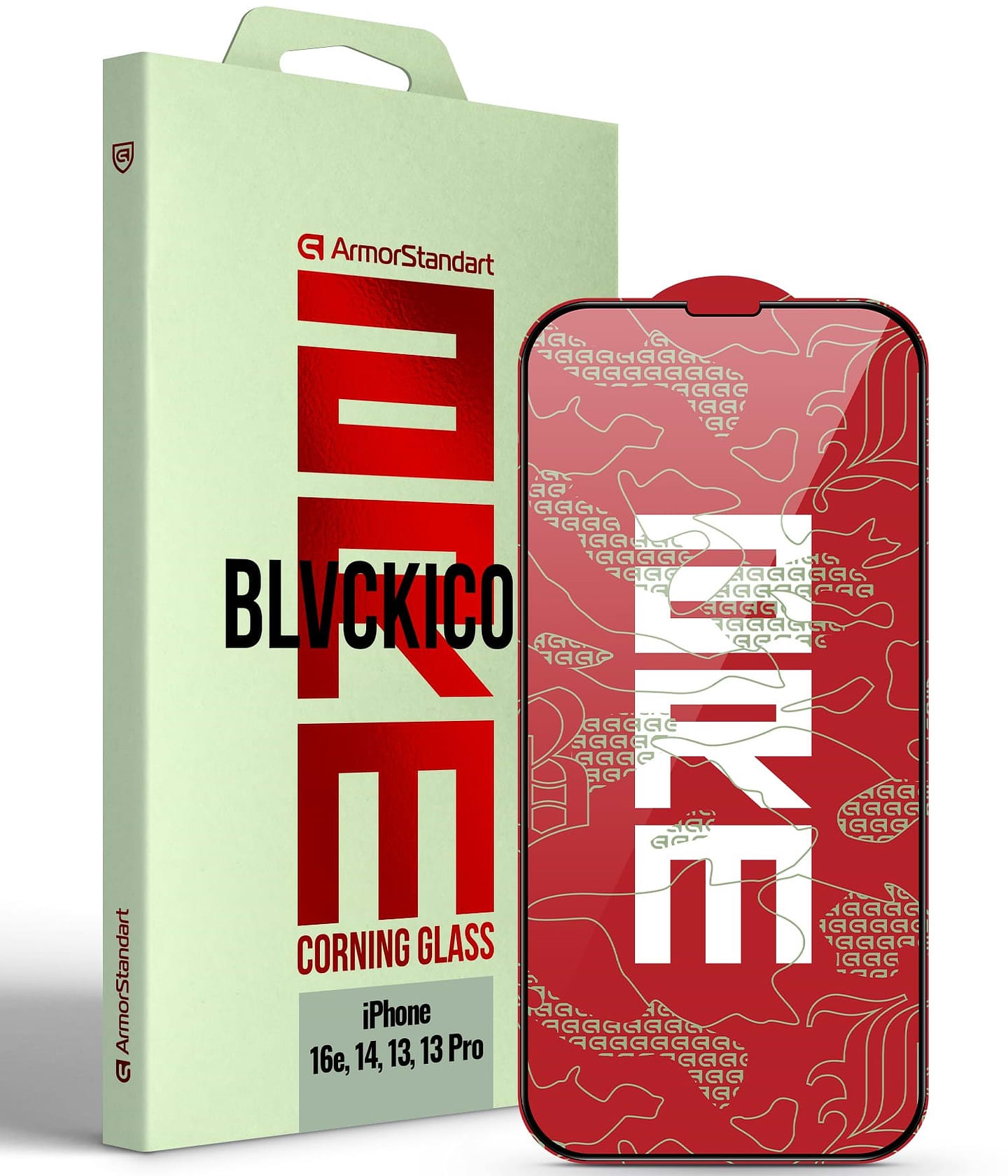 Захисне скло для смартфону Armorstandart Corning Black Icon for Apple iPhone 16e / 14 / 13 / 13 Pro (ARM79553