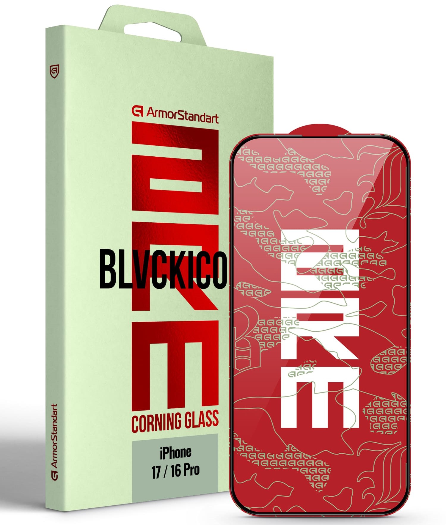 Защитное стекло для смартфона Armorstandart Corning Black Icon for Apple iPhone 17 / 16 Pro (ARM79554)