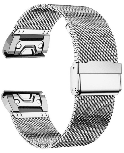 Ремешок для смарт-часов Armorstandart Flat Milanese for Garmin 20 mm Silver (ARM85729)