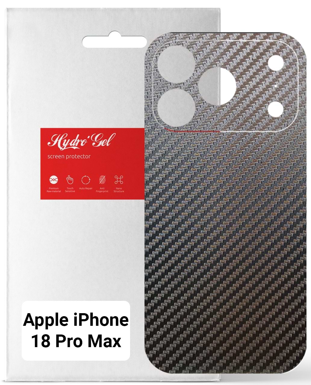 Защитная пленка для смартфона Armorstandart на заднюю панель for Apple iPhone 18 Pro Max Carbone (ARM94245)