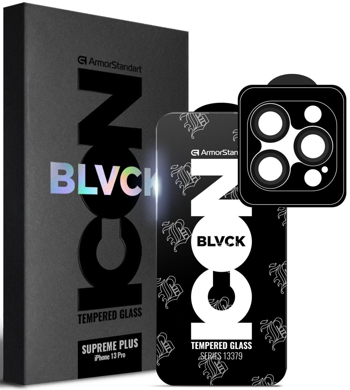 Защитное стекло для смартфона Armorstandart Supreme Plus Black Icon for Apple iPhone 13 Pro (ARM68072)