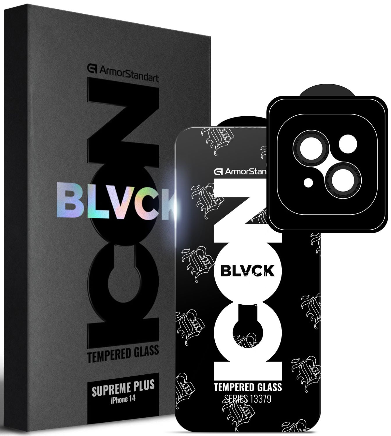 Защитное стекло для смартфона Armorstandart Supreme Plus Black Icon for Apple iPhone 14 (ARM68071)