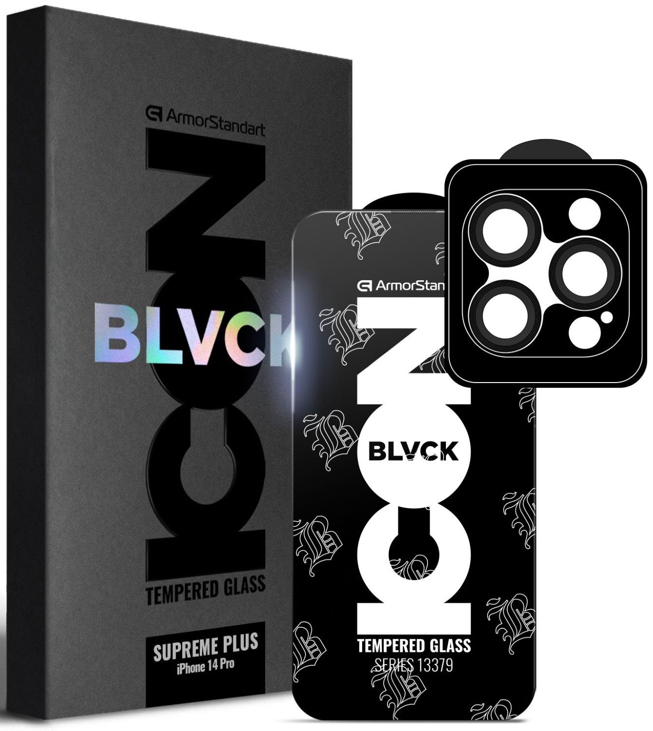 Защитное стекло для смартфона Armorstandart Supreme Plus Black Icon for Apple iPhone 14 Pro (ARM68063)