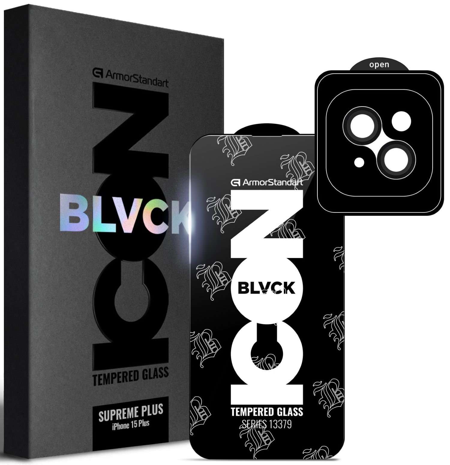 Защитное стекло для смартфона Armorstandart Supreme Plus Black Icon for Apple iPhone 15 Plus (ARM71138)