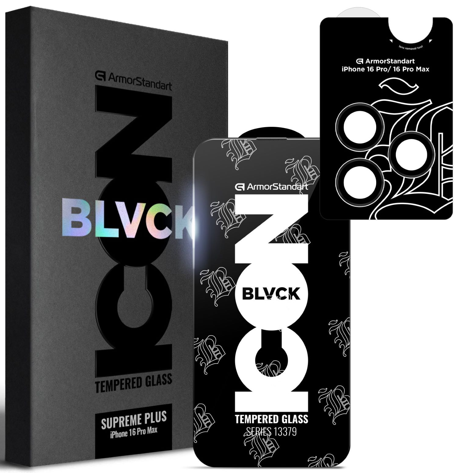Защитное стекло для смартфона Armorstandart Supreme Plus Black Icon for Apple iPhone 16 Pro Max (ARM80297)