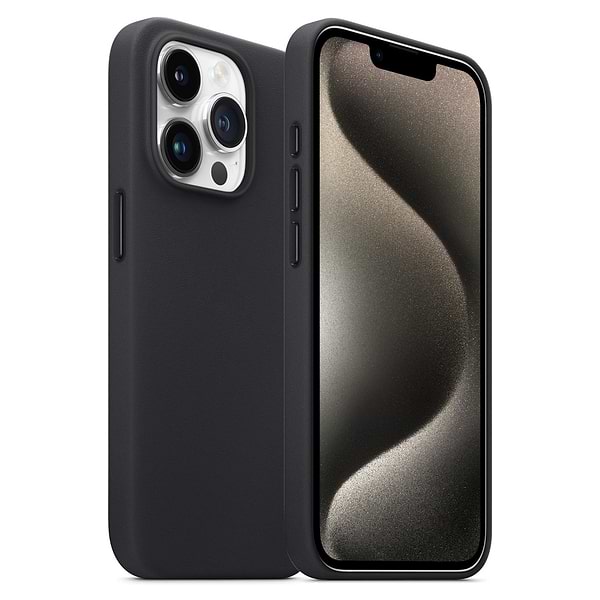 Фото - Чохол для смартфону Armorstandart FAKE Leather Case for Apple iPhone 15 Pro Max Black (ARM76305)