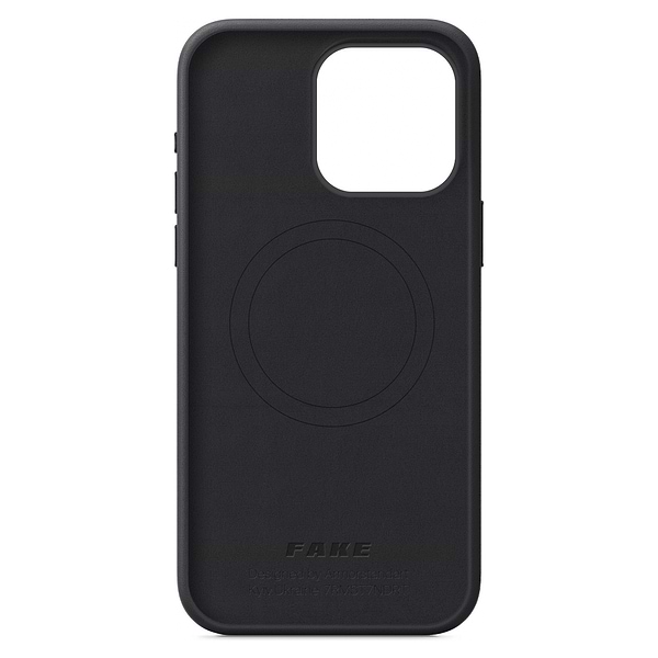 Фото - Чохол для смартфону Armorstandart FAKE Leather Case for Apple iPhone 15 Pro Max Black (ARM76305)