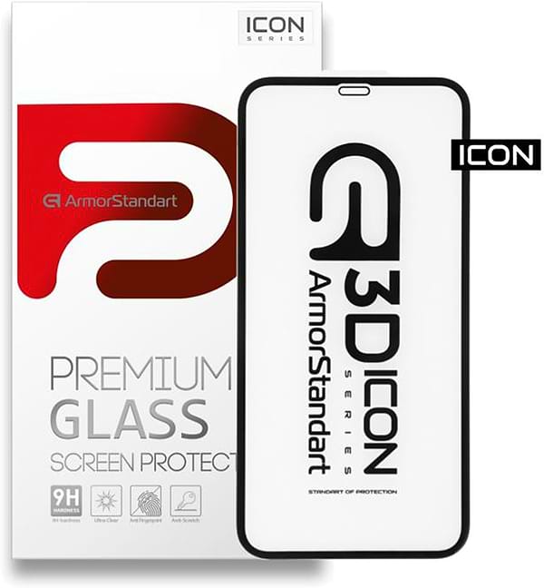 Фото - Захисне скло для смартфону Armorstandart for Apple iPhone 12 Pro Max Black, 0.33mm, 3D (ARM57194)