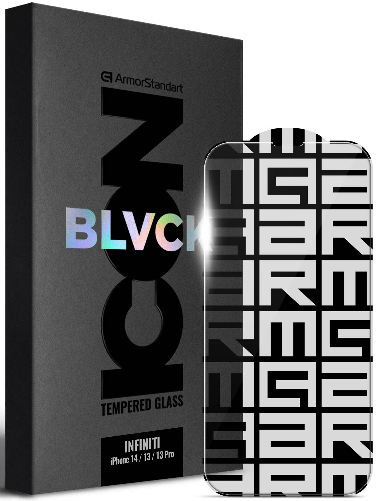 Захисне скло для смартфону Armorstandart Infinity Black Icon 2.75D for Apple iPhone 14 / 13 / 13 Pro (ARM73951)