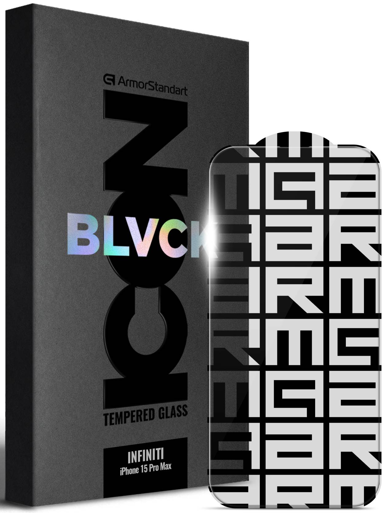 Захисне скло для смартфону Armorstandart Infinity Black Icon 2.75D for Apple iPhone 15 Pro Max (ARM73957)