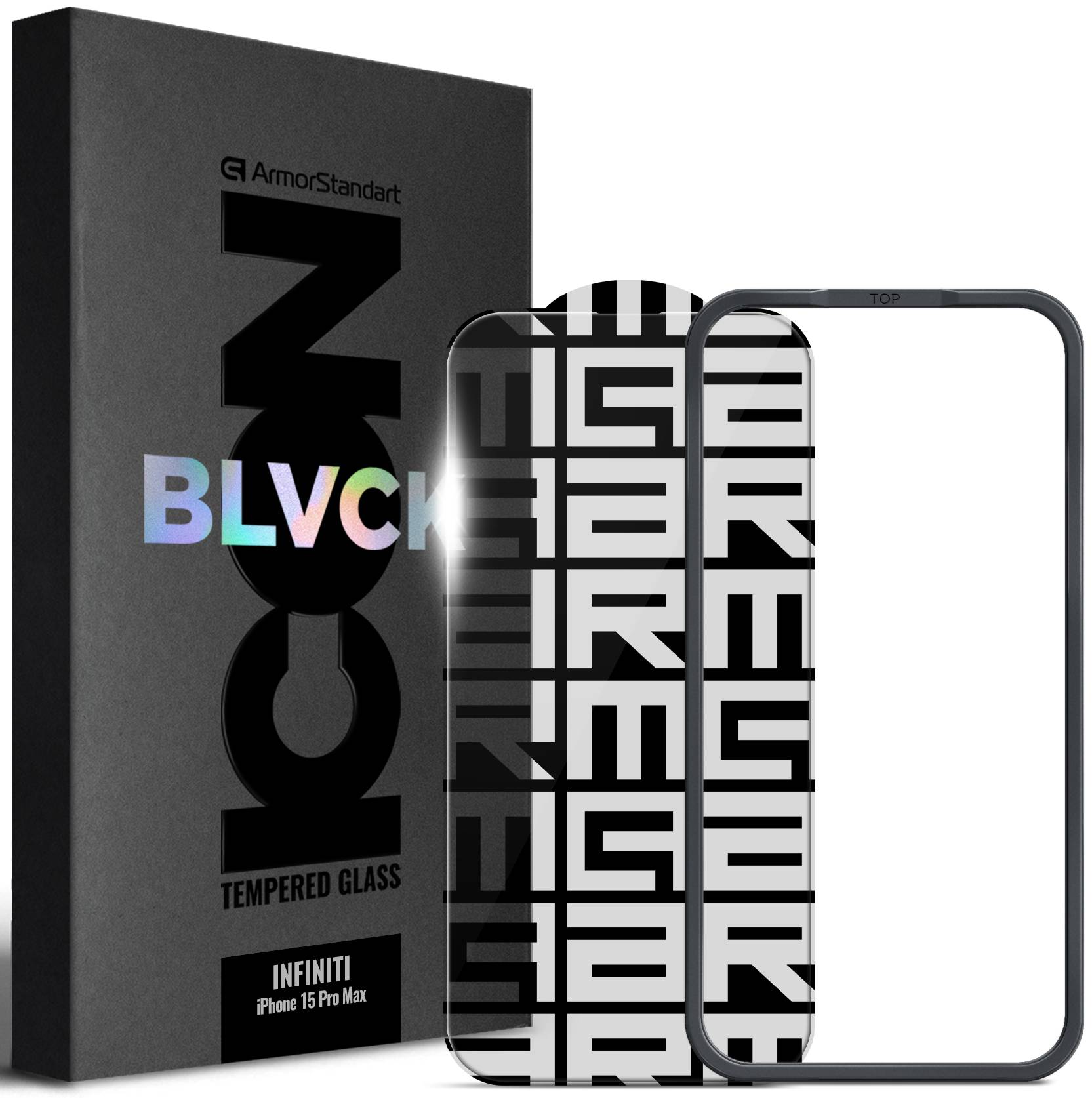 Захисне скло для смартфону Armorstandart Infinity Black Icon 2.75D for Apple iPhone 15 Pro Max (ARM77821)