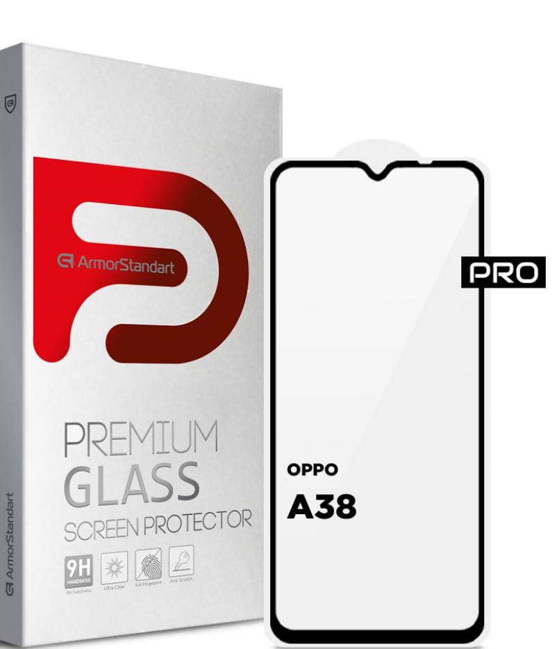 Захисне скло для смартфону Armorstandart Pro for OPPO A18 4G / A38 4G Black (ARM71040) - Фото 1