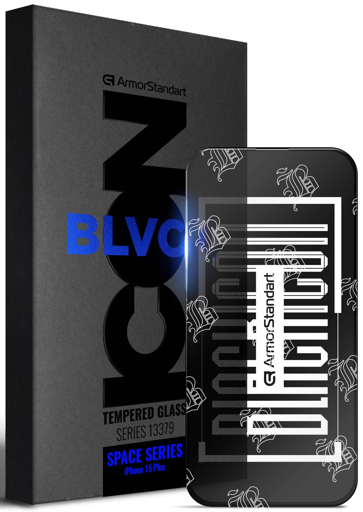 Защитное стекло для смартфона Armorstandart Space Black Icon for Apple iPhone 15 Plus Black (ARM68226)